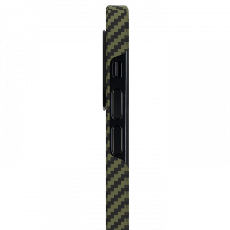 Чехол Pitaka MagEZ Case черно-зеленый в полоску для iPhone 12 Mini KI1205 - фото №9