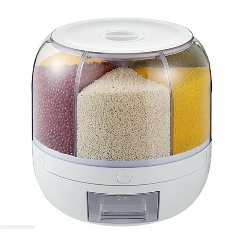 Lemil Диспенсер для сыпучих продуктов 6 секций 8000 мл дозатор 360 градусов для продуктов 2999₽