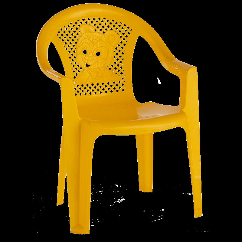 Кресло детское 380х320х530мм Мишутка желтый