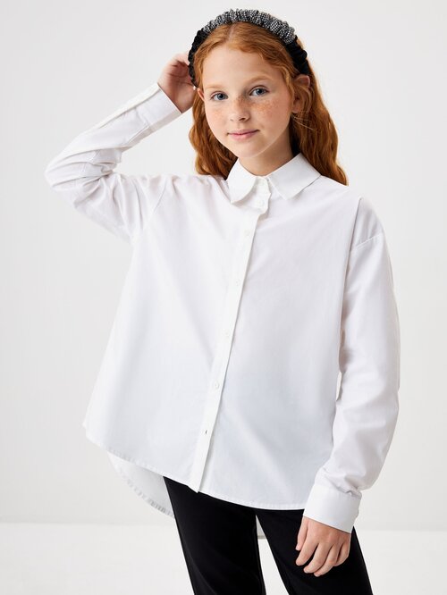 Школьная рубашка Sela, размер 122, белый