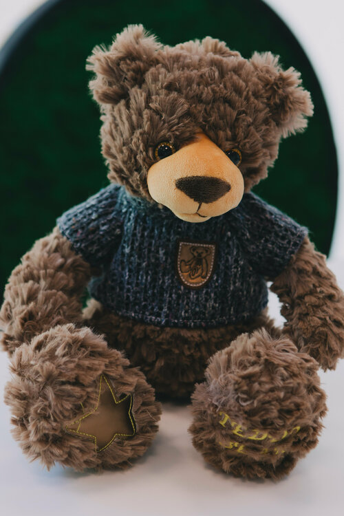 Мягкая игрушка Мишка Тедди в вязаном свитере, 40 см