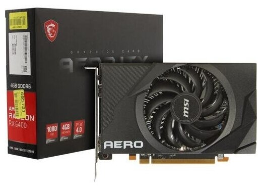 Видеокарта MSI Radeon RX 6400 AERO ITX 4G