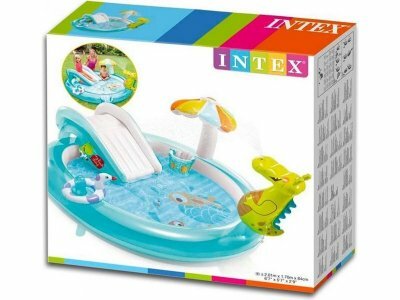 Центр игровой Intex Крокодильчик, с горкой и игрушками, 201*170*84 см - фотография № 3