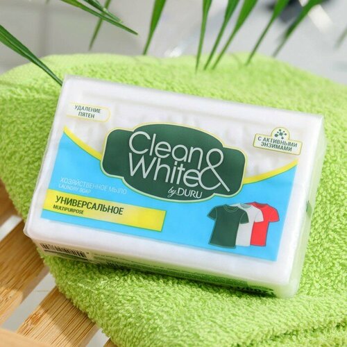 Мыло хозяйственное DURU CLEANWHITE универсальное 120 г 332₽