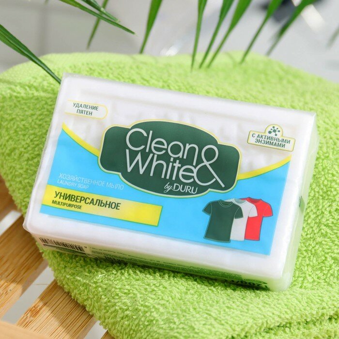 Хозяйственное мыло Clean&White Универсальное, 4 шт по 120 г - фотография № 8