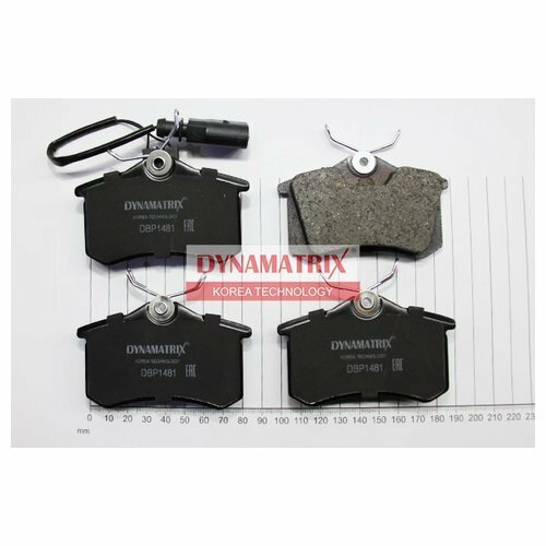 Комплект задних тормозных колодок Dynamatrix-Korea DBP1481 для Audi A4; Ford Galaxy; SEAT Alhambra; VW Sharan