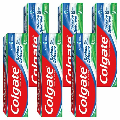 Colgate Зубная паста Тройного действия, 100 мл, 6 шт