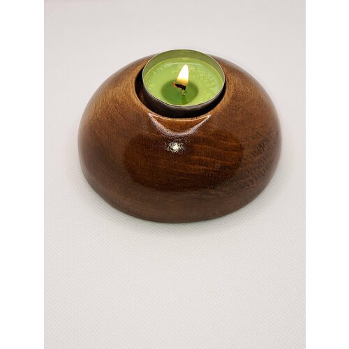 Деревянный подсвечник Вулканчик