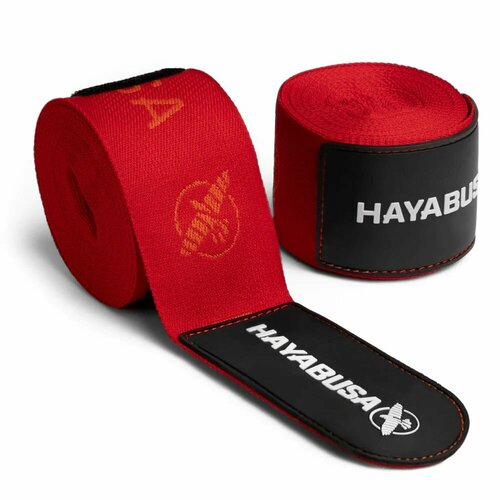 Бинты боксерские HAYABUSA Deluxe Hand Wraps 4,5м, красные бинты bad boy combat hand wraps 3 5 м белые