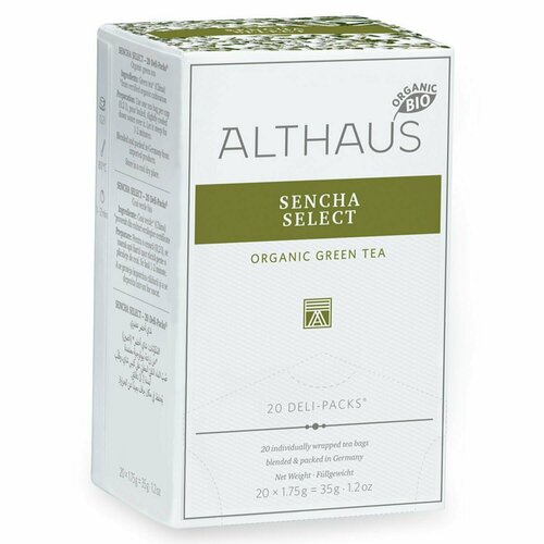 Чай зелёный Althaus Sencha Select, в пакетиках 20х1,75г.