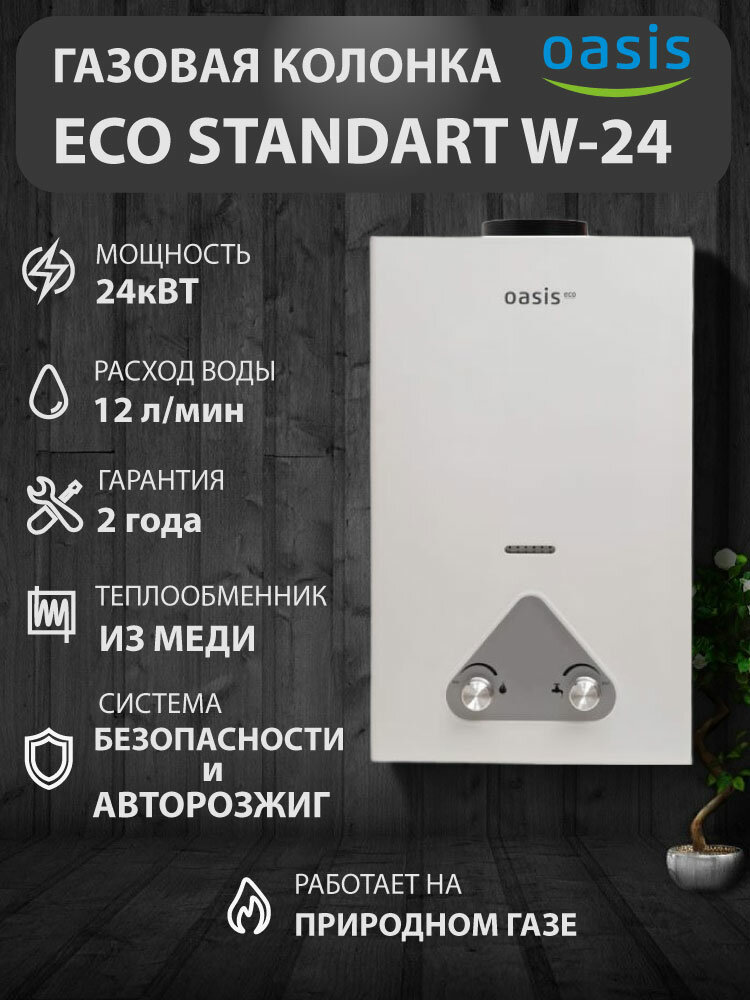 фото Газовая колонка Oasis Eco Standart W-24 кВт