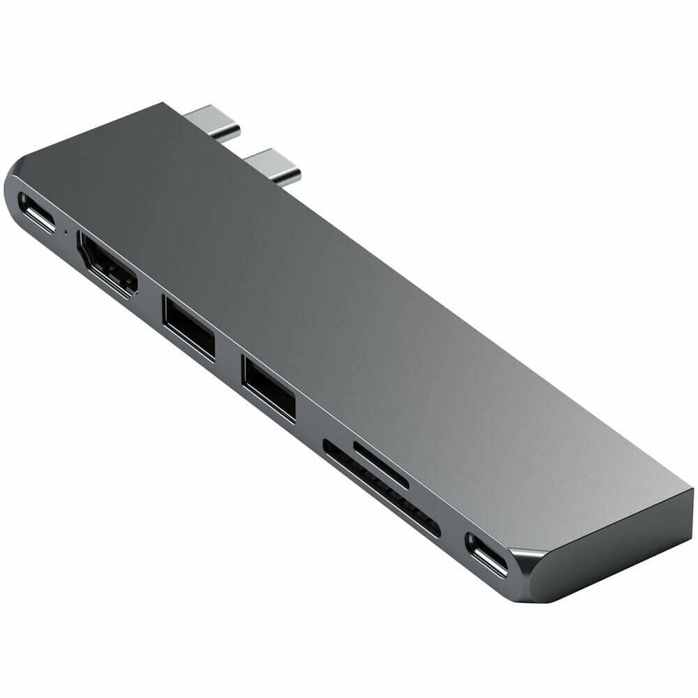 Адаптер Satechi USB-C Pro Hub Slim, черный - фото №2