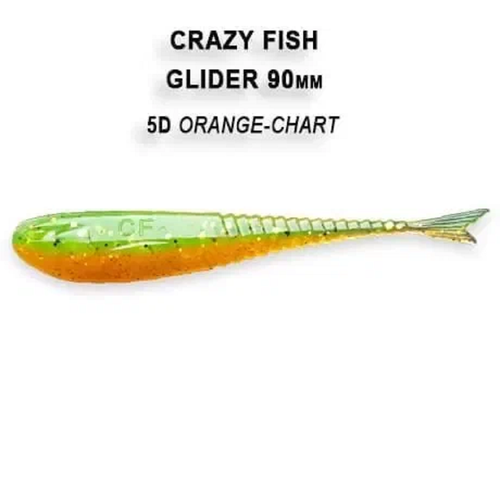 Силиконовая приманка мягкая съедобная Crazy Fish Glider 3.5