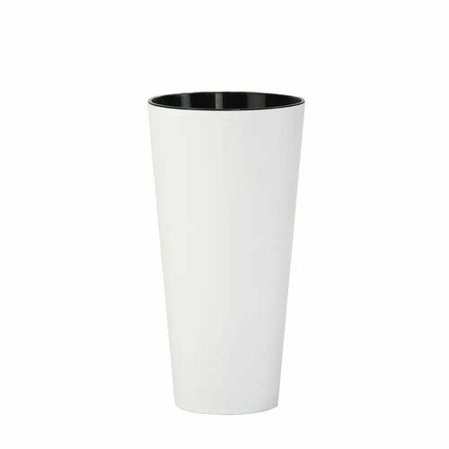 Кашпо для цветов Аттика ?30 h58 см v28 л пластик белый