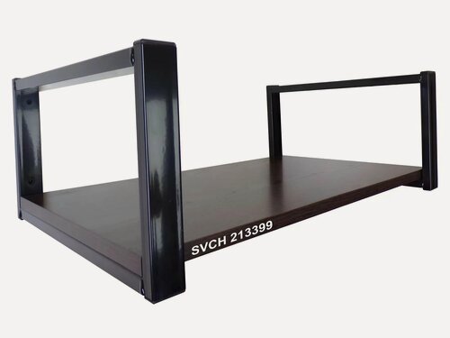 Изображение товара Полка для микроволновки GARROSS "SIBERIA 213399", одна полка 35х54 см, высота 21 см, каркас чёрный, цвет полки венге