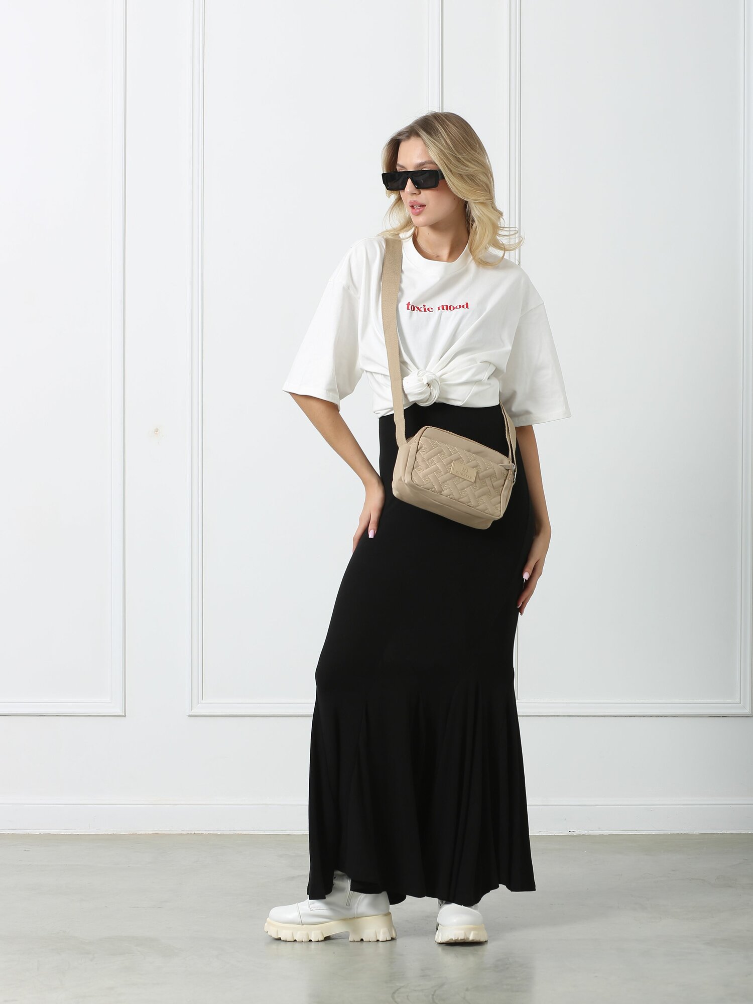 Сумка кросс-боди , бежевый — фото 1