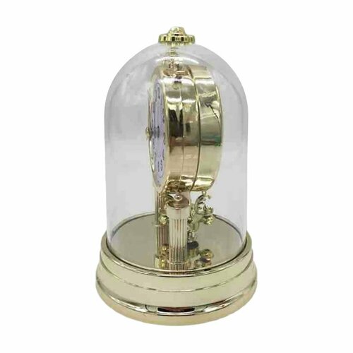 Европейские ретро настольные часы, антикварный круглый тихий будильник с прозрачной крышкой для домашнего декора спальни