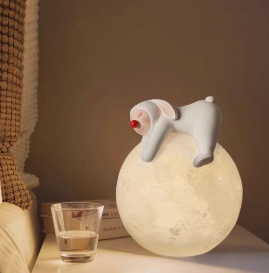 Лампа "Милый Кролик", настольный ночник, USB/сеть, 5Вт, белый, канифоль