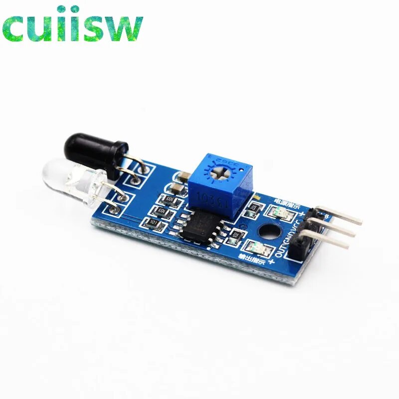 Фотоэлектрический модуль для обхода препятствий arduino, светоотражающий