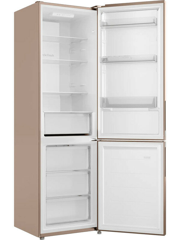 Холодильник Candy CFN6200G, с морозилкой, No Frost, 2 двери, золотой, перевешиваемые дверцы — фото 1