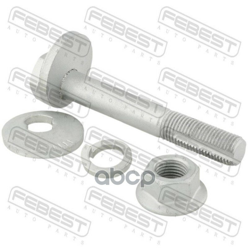 Болт эксцентриковый (К-кт + гайка + шайба + гровер) Febest арт. 1229-003-KIT