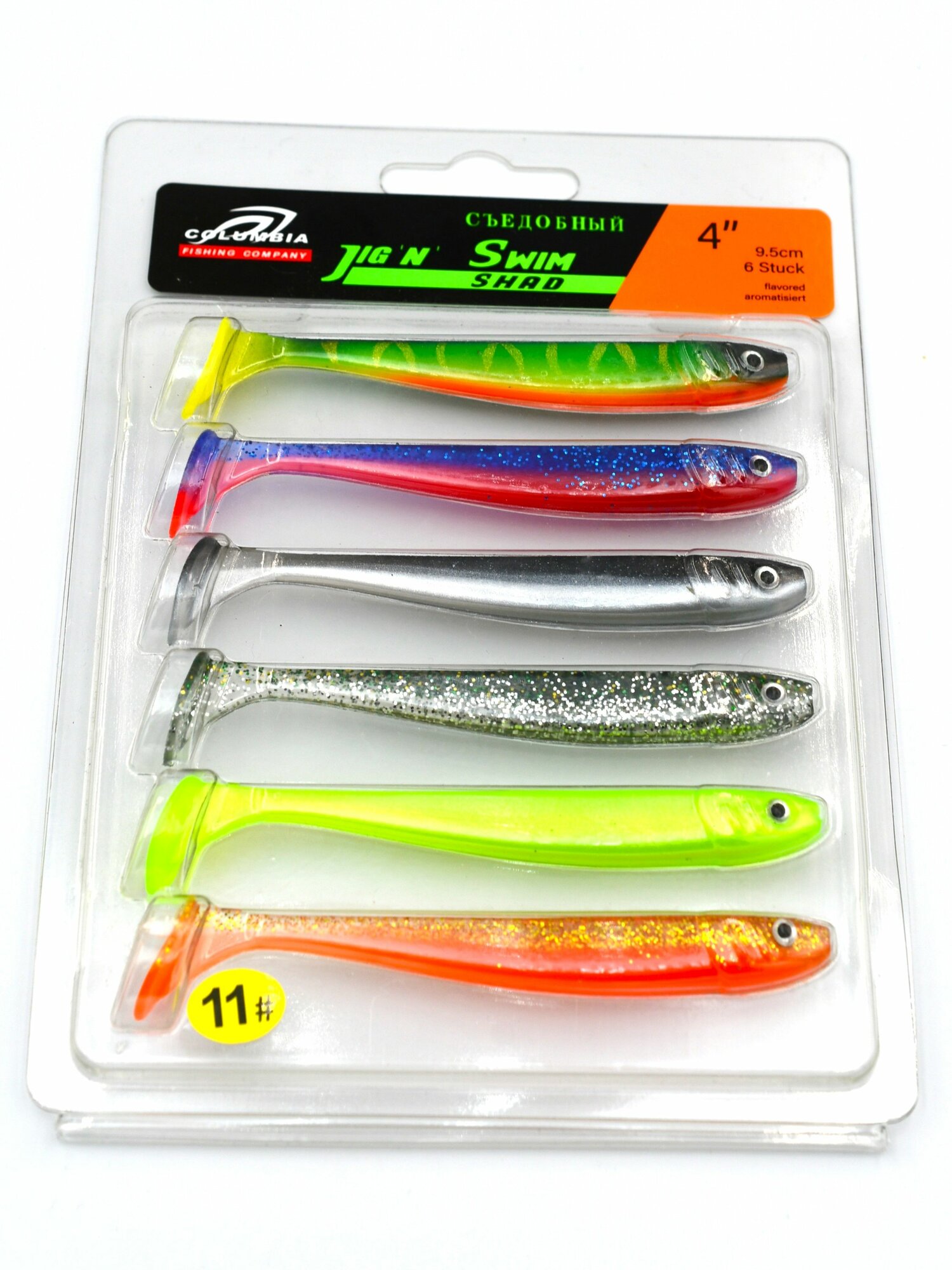 Силикон съедобный SWIM SHAD 4" виброхвост на окуня; судака; щуку