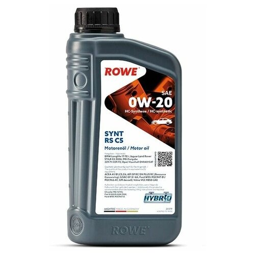 Моторное масло ROWE HIGHTEC SYNT RS C5 SAE 0W-20 1л