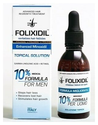 Folixidil 10% (Фоликсидил) лосьон от выпадения волос 60мл