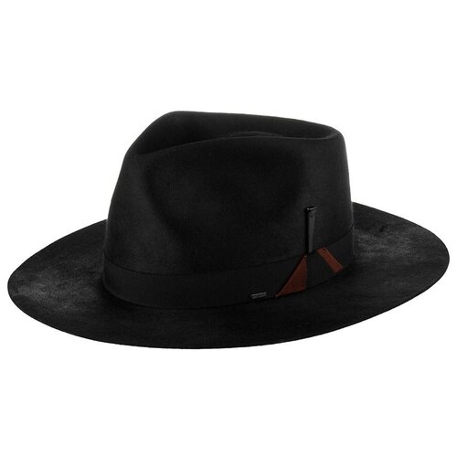 фото Шляпа федора bailey, подкладка, размер 61, черный