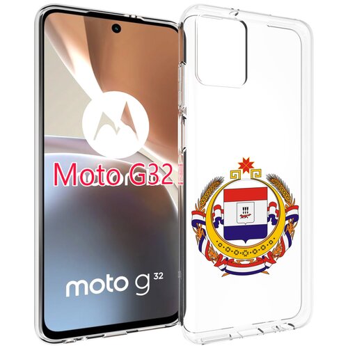Чехол MyPads герб-мордовия-саранск для Motorola Moto G32 задняя-панель-накладка-бампер