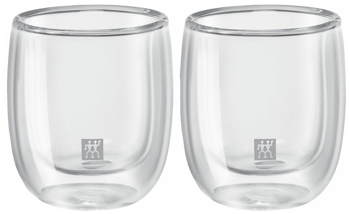 Набор стаканов для эспрессо с двойными стенками 80 мл, 2 шт, стекло, Zwilling J.A. Henckels, 39500-075
