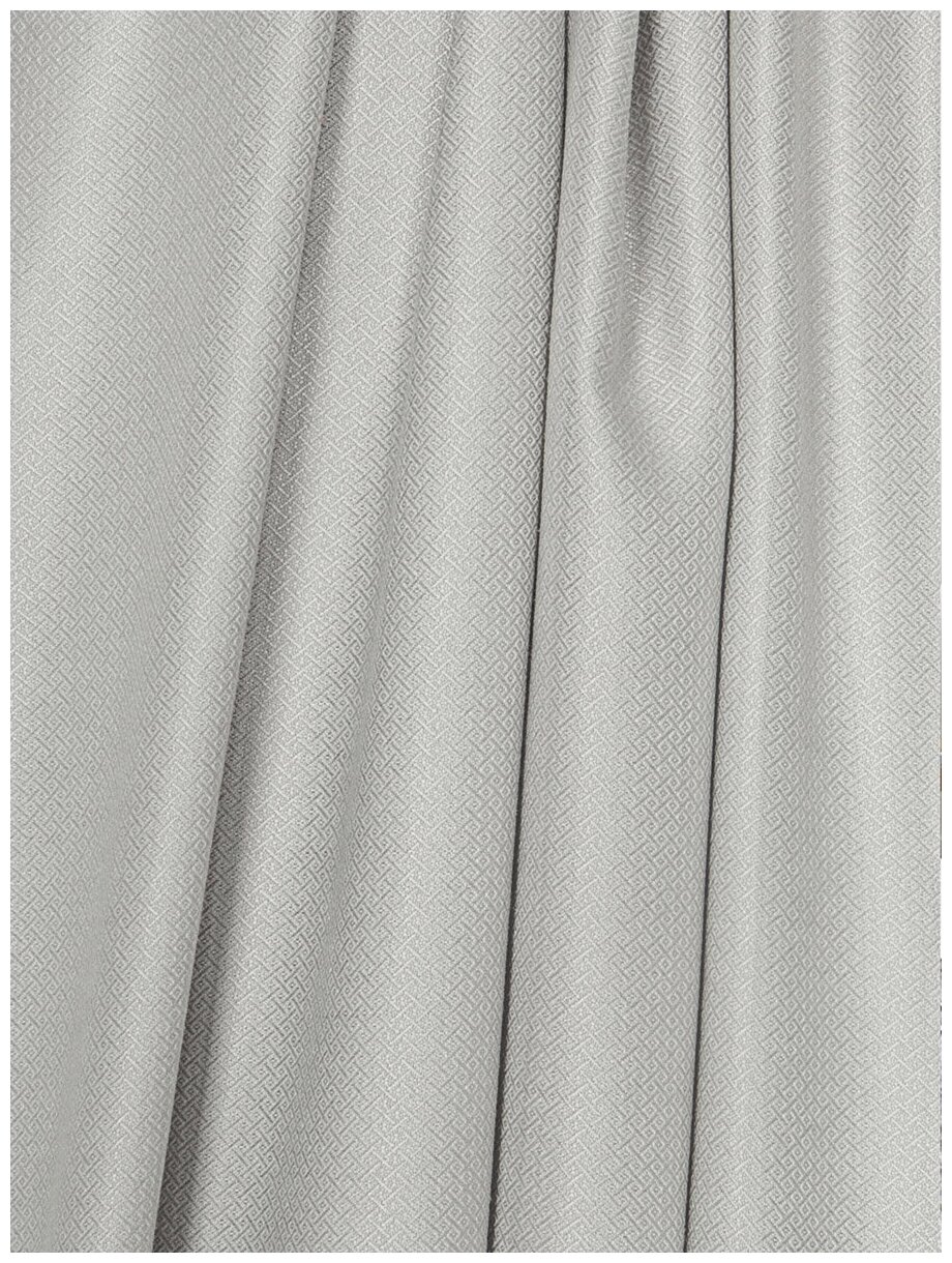 Портьера ТД Текстиль жаккард Niagara, ширина 200см, высота 270см, цвет серый - фотография № 2