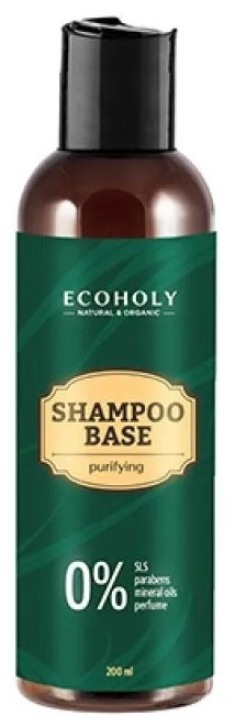 Бессульфатный шампунь для волос очищающий Ecoholy Shampoo Base, 200 ml