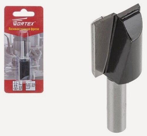 Изображение товара Фреза по дереву пазовая прямая 22х25х56 мм WORTEX (MCAA222518)