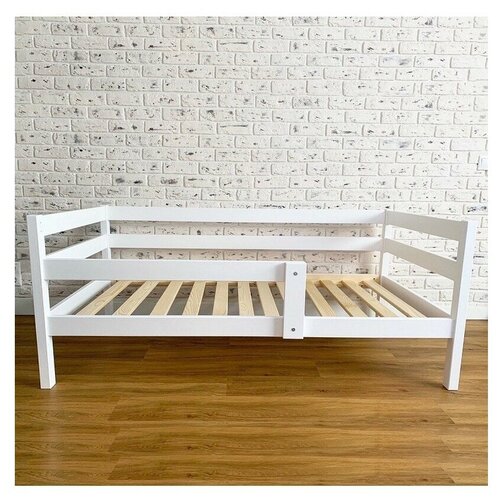 Кровать Баю-Бай Софа, размер (ДхШ): 146х77 см, спальное место (ДхШ): 140х70 см, цвет: белый