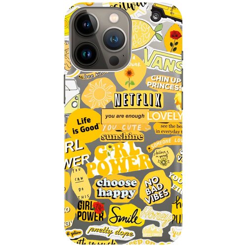 Силиконовый чехол на Apple iPhone 14 Pro Max / Эпл Айфон 14 Про Макс с рисунком Hippie Stickers силиконовый чехол на apple iphone 14 pro эпл айфон 14 про с рисунком stormtrooper stickers