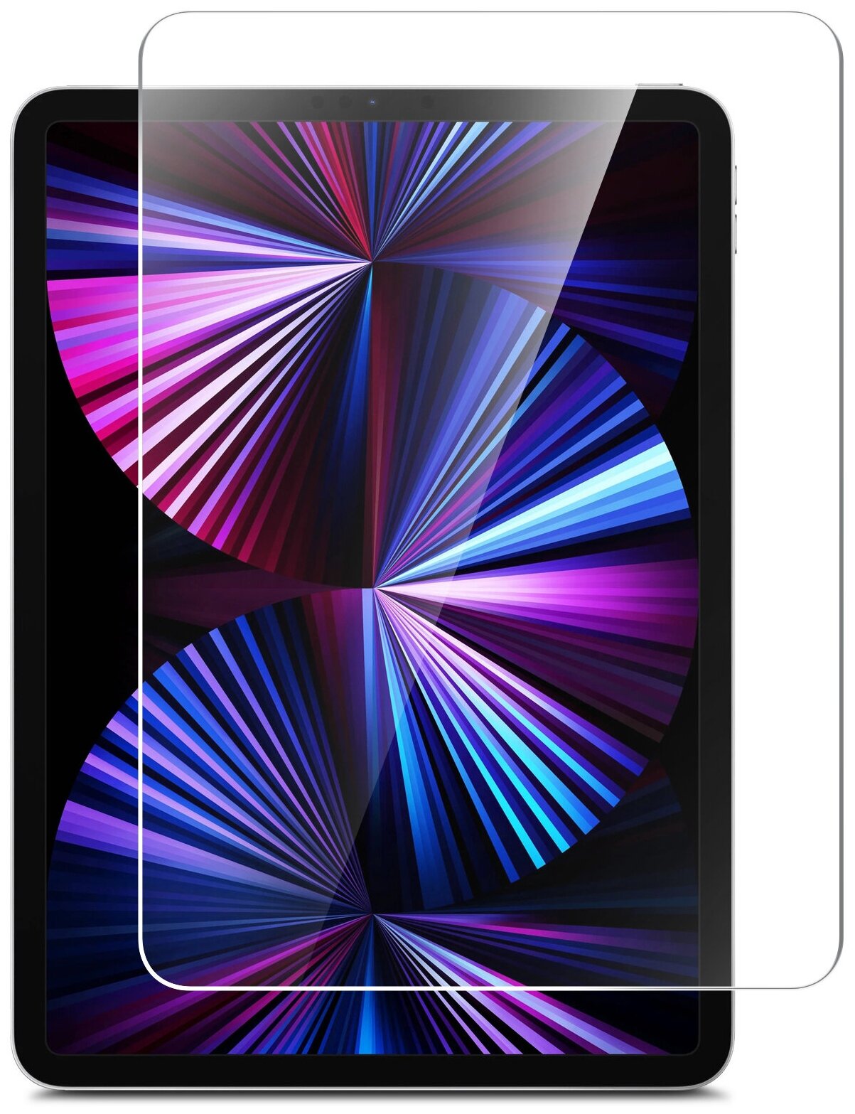 Защитное стекло на Apple iPad Pro 11" (2021) Гибридное: пленка + стекловолокно прозрачное на Экран Hybrid Glass Brozo