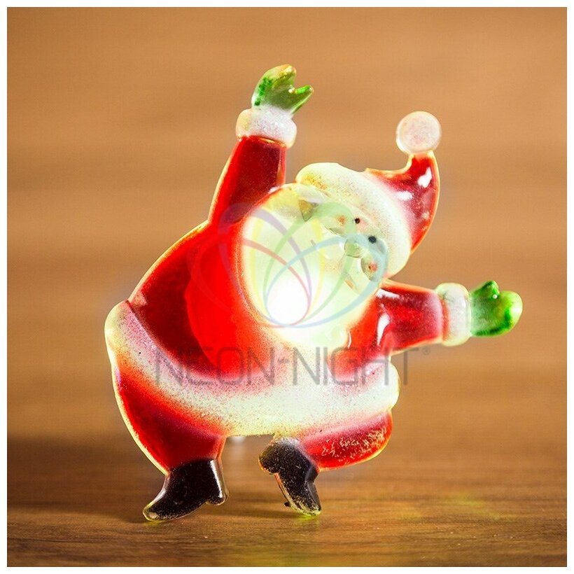 Фигура Neon-Night Санта Клаус RGB на присоске - фото №19