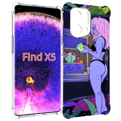 чехол mypads девушка любит траву абстракция для oppo find x5 задняя панель накладка бампер Чехол MyPads девушка любит покушать женский для Oppo Find X5 задняя-панель-накладка-бампер