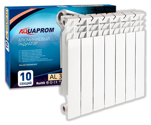 Радиатор алюминиевый Aquaprom 80x350 12 секций