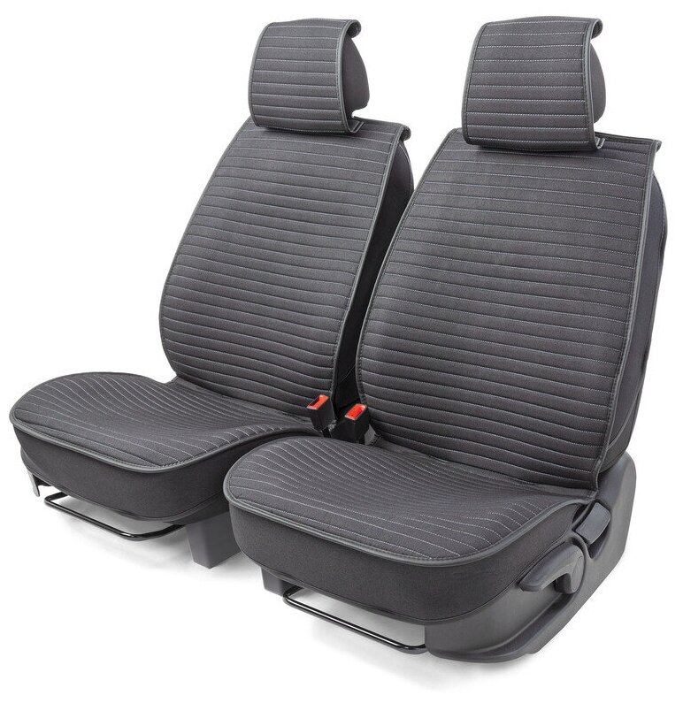 Каркасные накидки на передние сиденья "Car Performance", 2 шт, fiberflax CUS-2022 BK/GY
