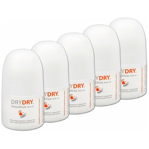 Антиперспирант роликовый Dry Dry Sensitive Roll-on, для чувствительной кожи, 50 мл, 5 шт.