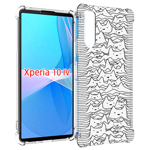 Чехол MyPads черно белые коты 3D для Sony Xperia 10 IV (10-4) задняя-панель-накладка-бампер чехол mypads черно белый корабль полумесяц для sony xperia 10 iv 10 4 задняя панель накладка бампер