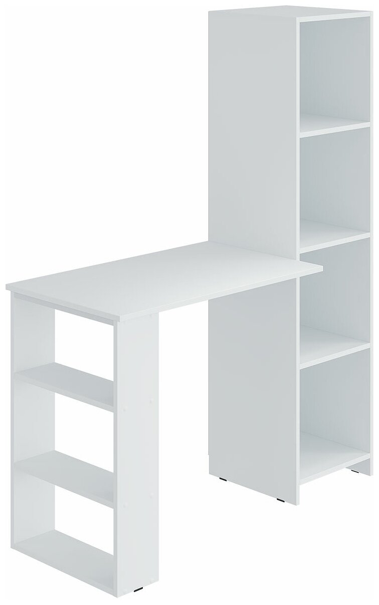 Письменный стол Первый Мебельный «Юнит» ПС-02 Белый Стандарт - фотография № 1