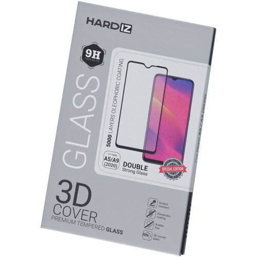 Защитное стекло 3D Hardiz для OPPO A53 / A31 / A5 / A9 полноклеевое, 0.33мм, с черной рамкой