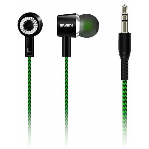 Наушники Sven E-107 черный-зеленый 217000₽