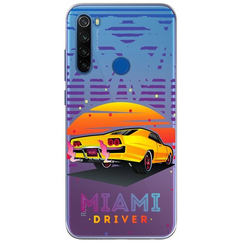 Силиконовый чехол Mcover на Xiaomi Redmi Note 8T с рисунком Майами драйв силиконовый чехол mcover для xiaomi redmi note 10 pro с рисунком майами драйв