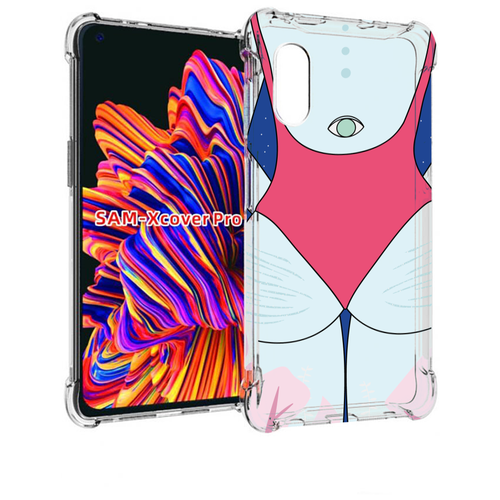 Чехол MyPads девушка-с-глазом-на-спине для Samsung Galaxy Xcover Pro 1 задняя-панель-накладка-бампер