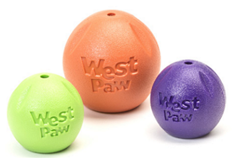 West Paw Zogoflex игрушка для собак мячик Rando 9 см фиолетовый - фотография № 8