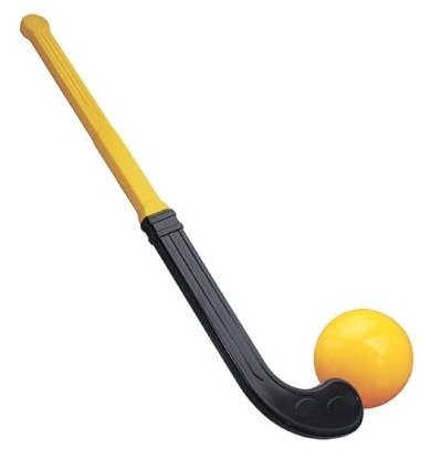 Игра "Хоккей с мячом": клюшка, шарик (в сеточке)